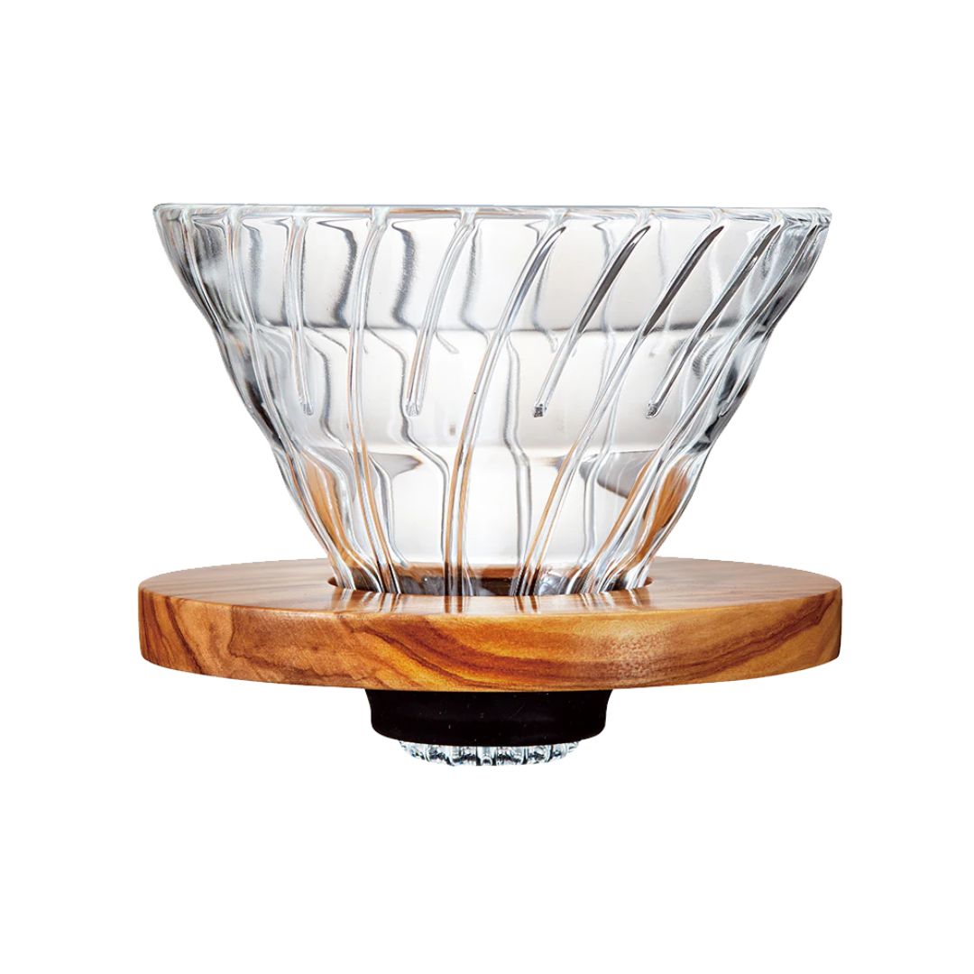 Hario : V60 Vidro 02 com Suporte de Madeira : Coador de Café - Hario - Cafino