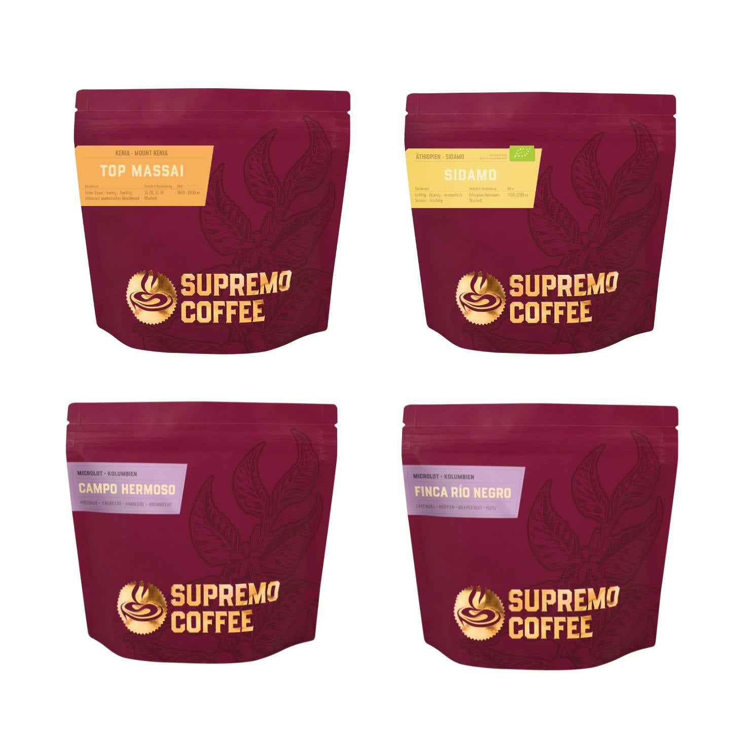 Supremo : Kit Experiência Sensorial Outubro 2025 : 04 Pacotes de 60g : Grãos