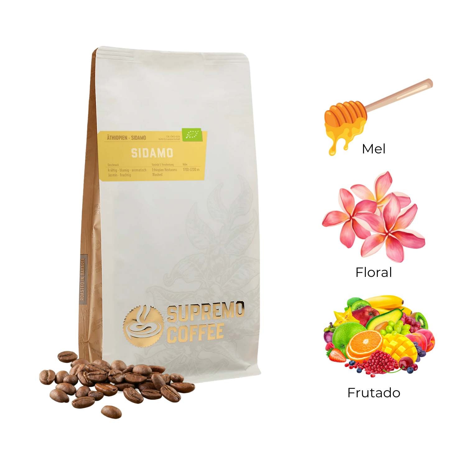 Supremo : Sidamo (Etiópia) : 250g Grãos