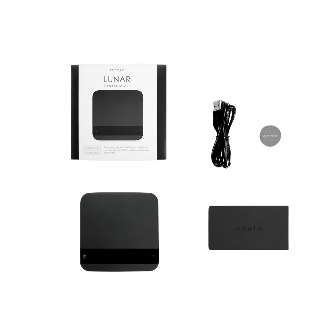 Acaia : Lunar : Balança Digital (Preta) – Cafino