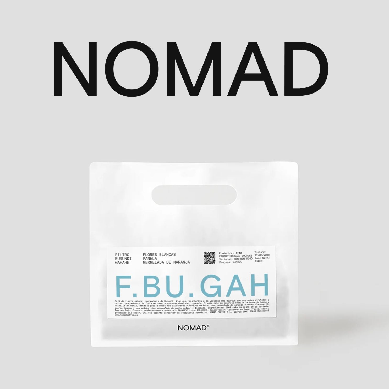NOMAD : Burundi : Red Bourbon : 250g Grãos